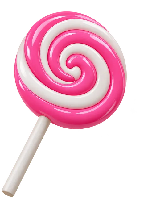 Sucette tourbillon rose et blanche